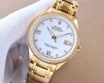 Rolex Datejust 8215 Movement 40mm 316L Steel Diamond Bezel Gold/White Face Watch